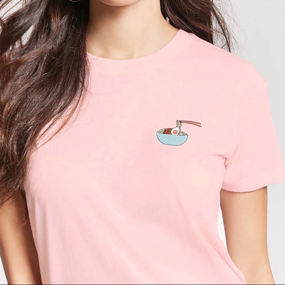 Pink Ramen Forever21 T Shirt